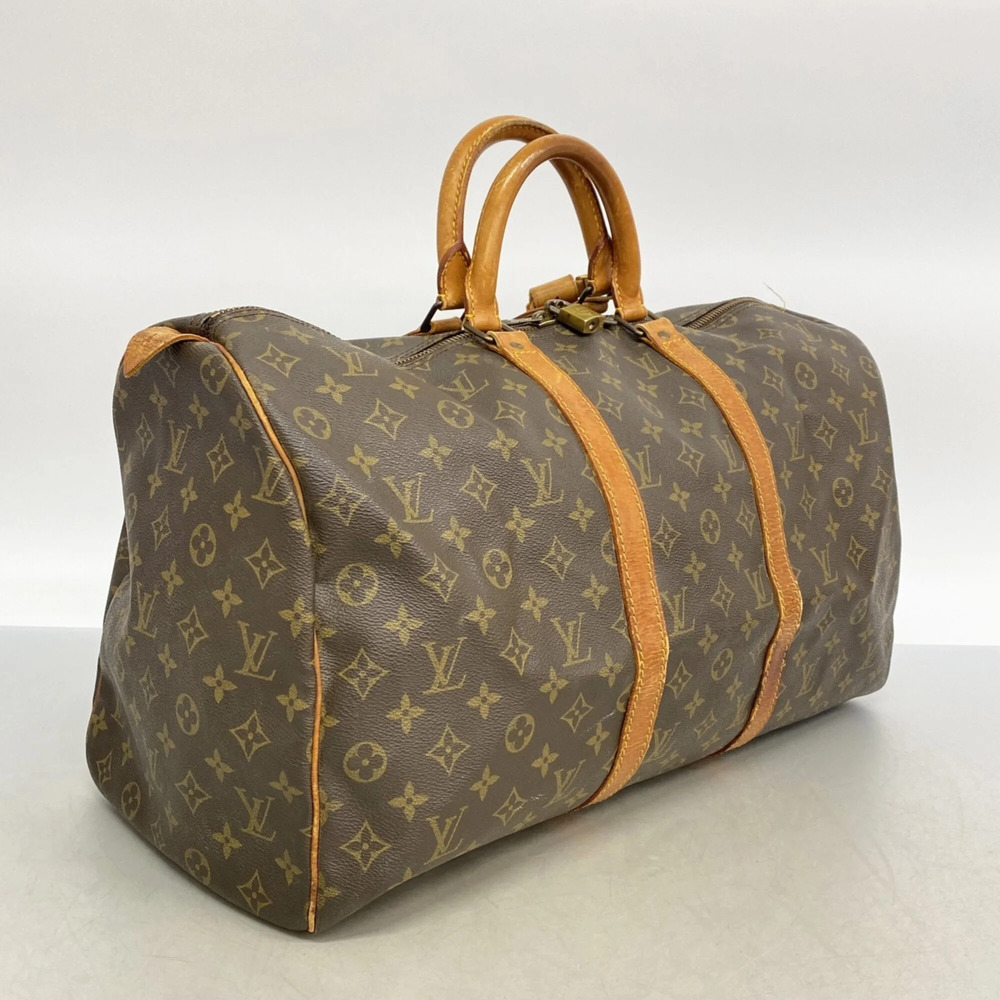 LOUIS VUITTON Brown Monogram Keepall 50 Boston Bag - Picture 2 of 13